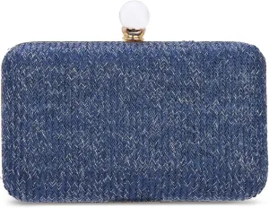 Emprier Straw Clutch Purse for Women Raffia Crossbody Handbags Summer Woven Purses Envelope Handbag