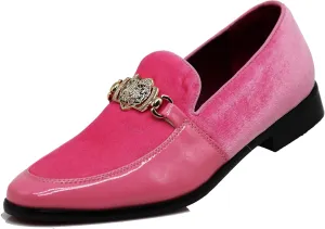 Enzo Romeo SPK65 Men's Fashion Rhinestone Glitter Buckle Slip On Dress Shoes