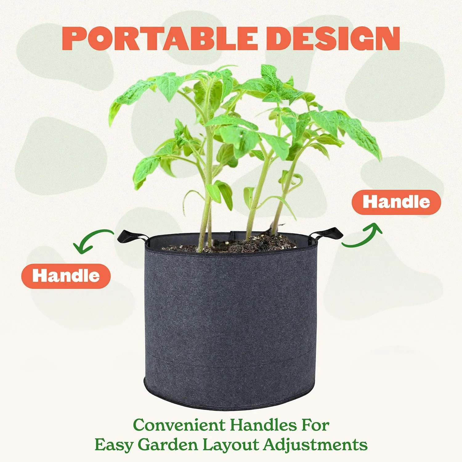 Epic Gardening 1 Pack 60 Gallon Grow Bags with Handles (Lined) - Heavy Duty Fabric Pots for Vegetables, Herbs & Flowers - Breathable Cloth Planters for Indoor & Outdoor Gardening, Moisture Retaining