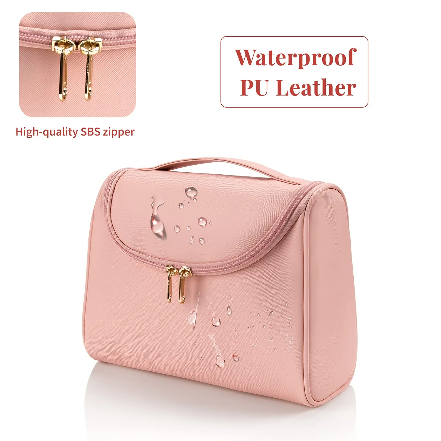 Ethereal Travel Makeup Bag, Toiletry Bag for Women Large Capacity Makeup Organizer Bag Vegan Leather Makeup Brush Organizer Waterproof Cosmetic Bags for Women