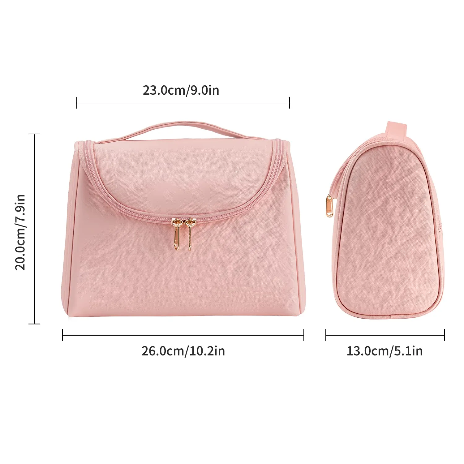 Ethereal Travel Makeup Bag, Toiletry Bag for Women Large Capacity Makeup Organizer Bag Vegan Leather Makeup Brush Organizer Waterproof Cosmetic Bags for Women
