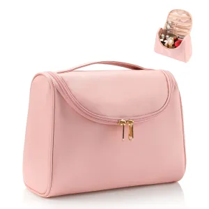 Ethereal Travel Makeup Bag, Toiletry Bag for Women Large Capacity Makeup Organizer Bag Vegan Leather Makeup Brush Organizer Waterproof Cosmetic Bags for Women