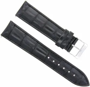 Ewatchparts 17MM ITALIAN LEATHER WATCH BAND STRAP COMPATIBLE WITH GIRARD PERREGAUX WATCH BLACK