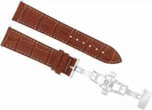 Ewatchparts 18-19-20,20-21-22-23-24mm Leather Watch Band Strap With Deployment Clasp Compatible With Breitling 3B