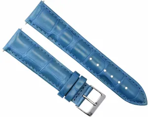Ewatchparts 19mm Italian Leather Watch Band Strap Compatible With Bulova Accutron Watch Light Blue