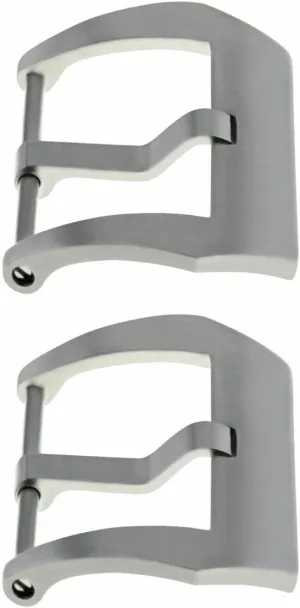 Ewatchparts 2-24mm Brush Pre-V-Screw Buckle Compatible With Panerai Watch Leather Rubber Band Strap 44mm
