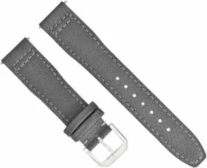 Ewatchparts 20-22MM CANVAS LEATHER WATCH BAND STRAP FOR IWC PILOT TOP GUN PORTUGUESE   BUCKL