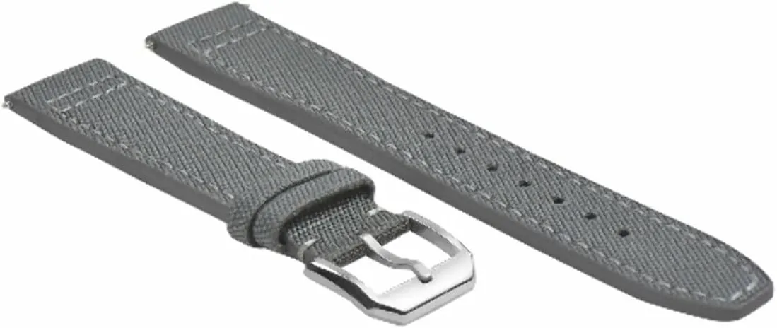 Ewatchparts 20-22MM CANVAS LEATHER WATCH BAND STRAP FOR IWC PILOT TOP GUN PORTUGUESE   BUCKL