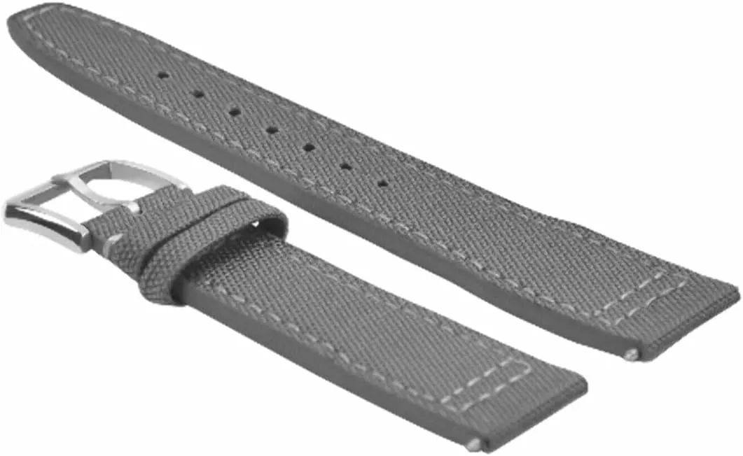 Ewatchparts 20-22MM CANVAS LEATHER WATCH BAND STRAP FOR IWC PILOT TOP GUN PORTUGUESE   BUCKL