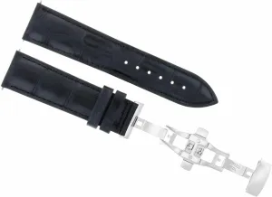 Ewatchparts 20MM LEATHER WATCH BAND STRAP COMPATIBLE WITH AUDEMARS PIGUET WATCH DEPLOYMENT BUCKLE BLACK