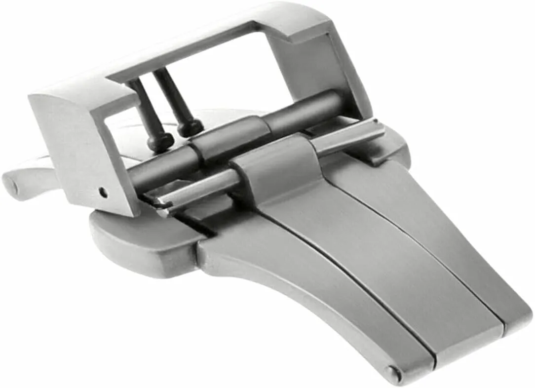 Ewatchparts 22MM DEPLOYMENT BUCKLE CLASP COMPATIBLE WITH PANERAI THICK 3.5-5.5MM LEATHER STRAP PAM 44MM
