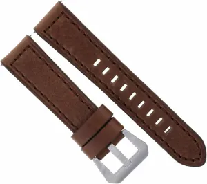 Ewatchparts 24mm Buffalo Leather Watch Band Strap Compatible With Breitling Super Ocean Bentley Dark Brown