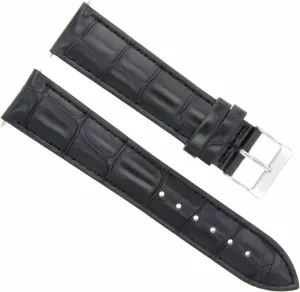 Ewatchparts 24mm Genuine Leather Watch Band Strap Compatible With Vacheron Constantin Watch Black