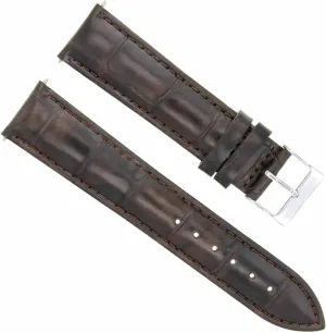 Ewatchparts 24MM ITALIA LEATHER WATCH BAND STRAP COMPATIBLE WITH BREITLING NAVITIMER COLT, AVENTER BROWN