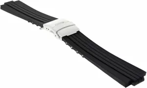 Ewatchparts 24mm Silicone Rubber Diver Band Strap Compatible With Oris TT1 & Williams F1 Black