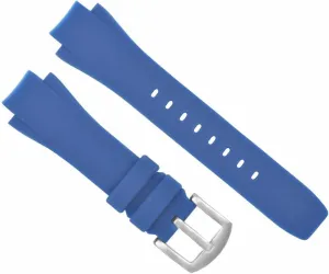 Ewatchparts 26mm Rubber Band Strap Compatible With IWC Aquatimer 3719, 371918 Watch Family Chrono Blue
