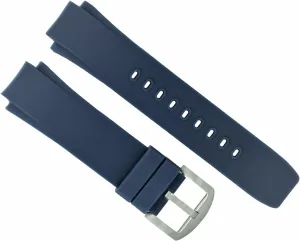 Ewatchparts Silicone Rubber Band Strap Compatible With IWC 35380 353804 Dual Crown Aquatimer Blue