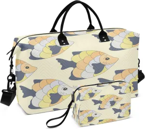 Exnundod Travel Duffel Bags Exotic Coral Reef Fish Sports Gym Bag Weekender Carry On Tote Overnight Luggage Bags for Women and Men