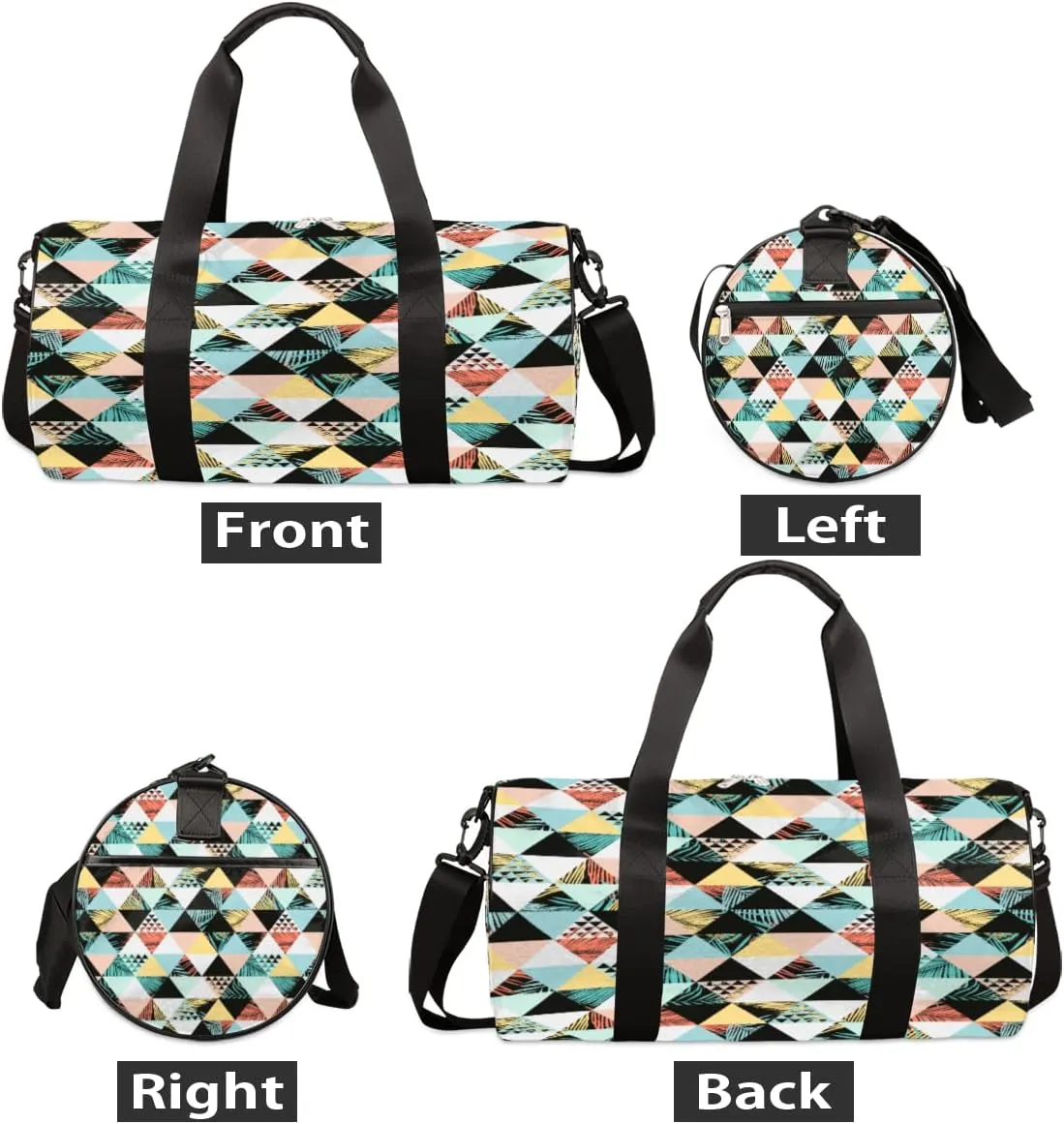 Exotic Beach Ikat Gym Bag Small Gym Duffel Bags for Men Women Overnight Weekender Bag Lightweight Sport Duffle Bag Carry On Gymbag
