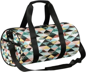 Exotic Beach Ikat Gym Bag Small Gym Duffel Bags for Men Women Overnight Weekender Bag Lightweight Sport Duffle Bag Carry On Gymbag