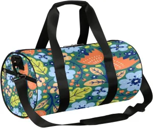 Exotic Flower Gym Bag Small Gym Duffel Bags for Men Women Aesthetic Overnight Weekender Workout Bag Lightweight Sport Duffle Bag Carry On Gymbag