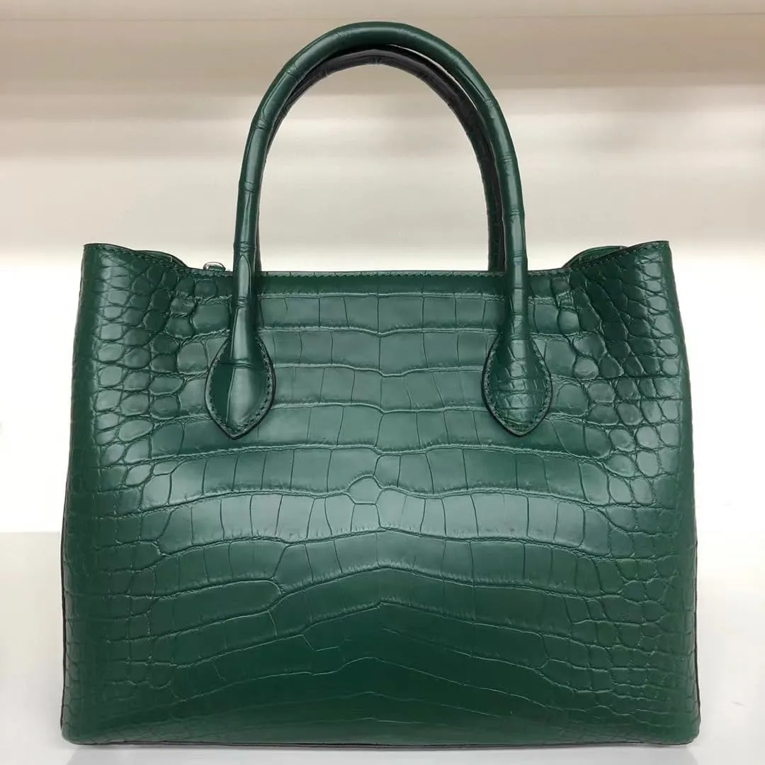 Exotic Genuine Crocodile Skin Women Handbag Authentic Alligator Leather Lady Large Shoulder Bag Female Work Purse