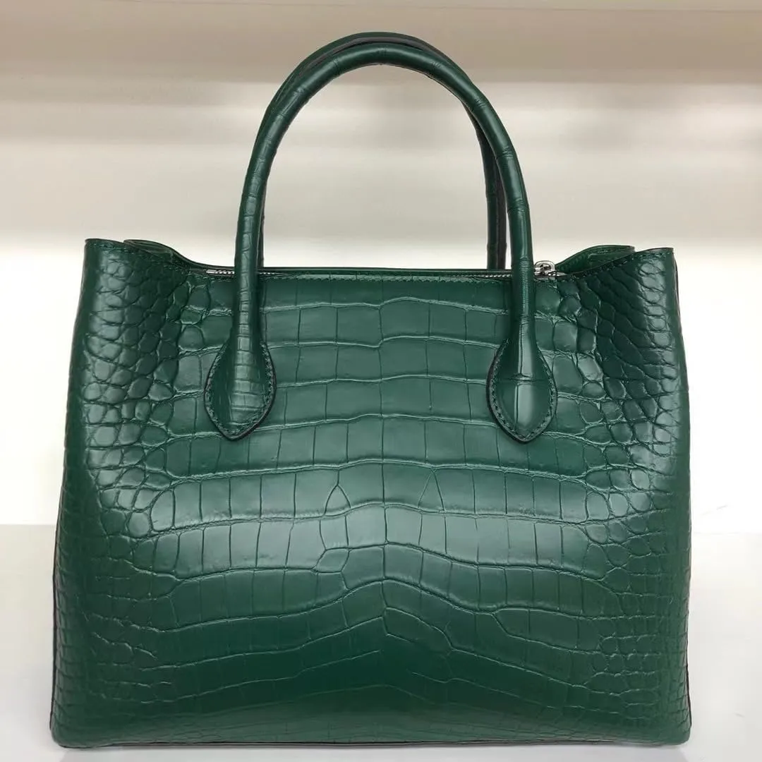 Exotic Genuine Crocodile Skin Women Handbag Authentic Alligator Leather Lady Large Shoulder Bag Female Work Purse
