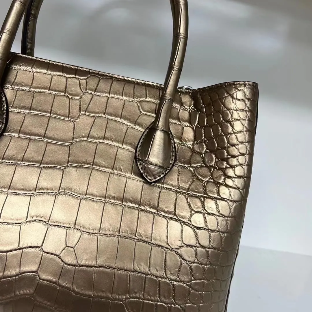 Exotic Genuine Crocodile Skin Women Handbag Authentic Alligator Leather Lady Large Shoulder Bag Female Work Purse