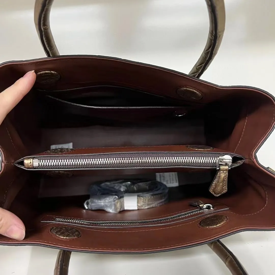 Exotic Genuine Crocodile Skin Women Handbag Authentic Alligator Leather Lady Large Shoulder Bag Female Work Purse