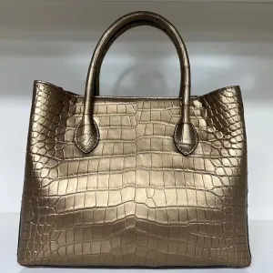 Exotic Genuine Crocodile Skin Women Handbag Authentic Alligator Leather Lady Large Shoulder Bag Female Work Purse