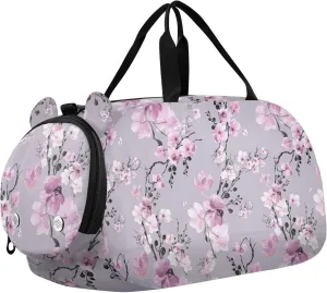Exotic Lovely Pink Orchid Flowers Duffel Bags for Boys Small Gym Bags for Teens Dance Bag for Girls