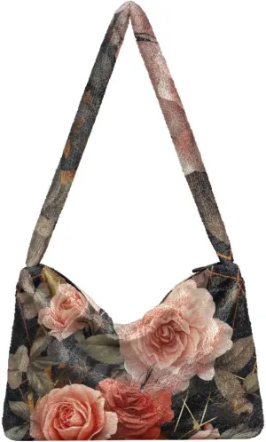 Exotic Tropical Vrctor Hawaiian Plants Shoulder Bag, Plush Hand Bag, Autumn Handbags