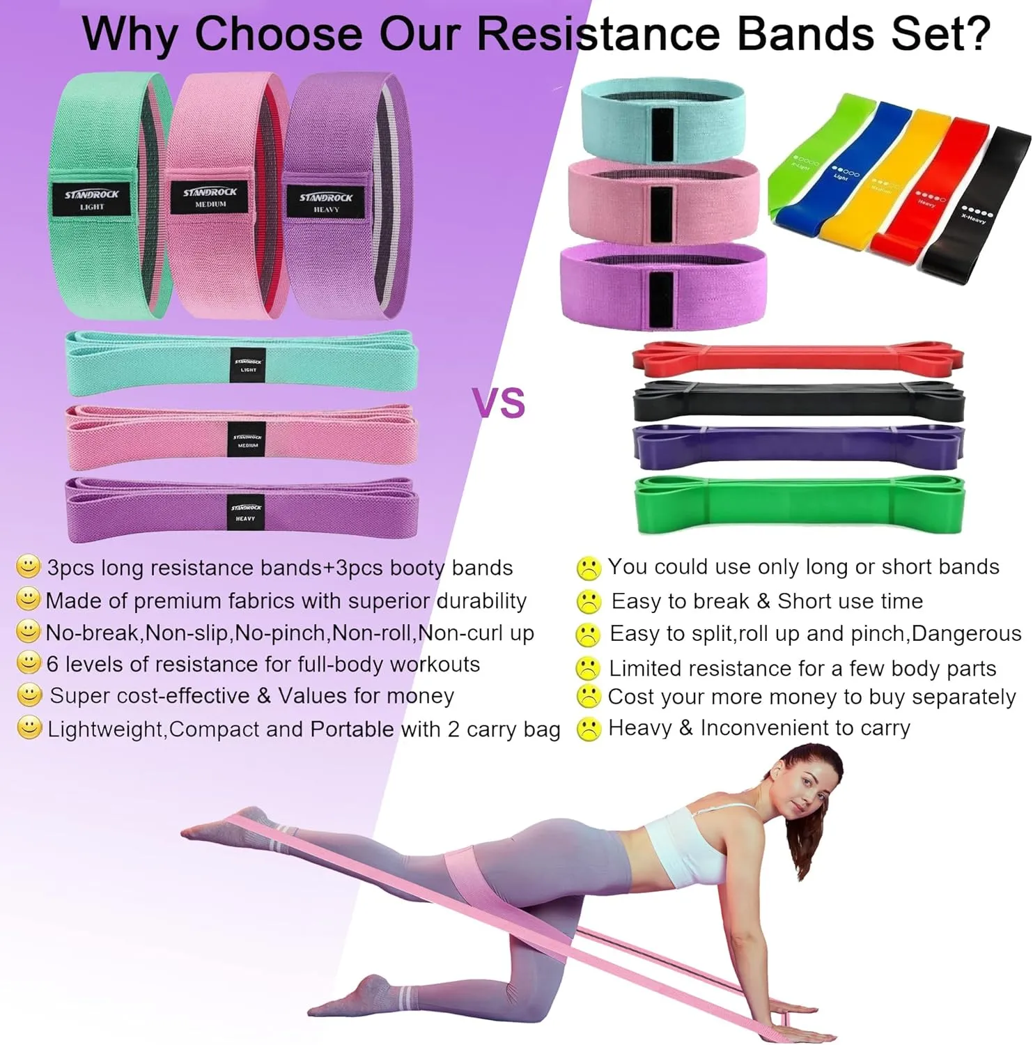 Fabric Resistance Bands for Working Out, 3 and 4 Levels Booty Bands Long Resistance Bands for Women and Men | Elastic Bands for Exercise Bands Resistance Workout Bands Resistance