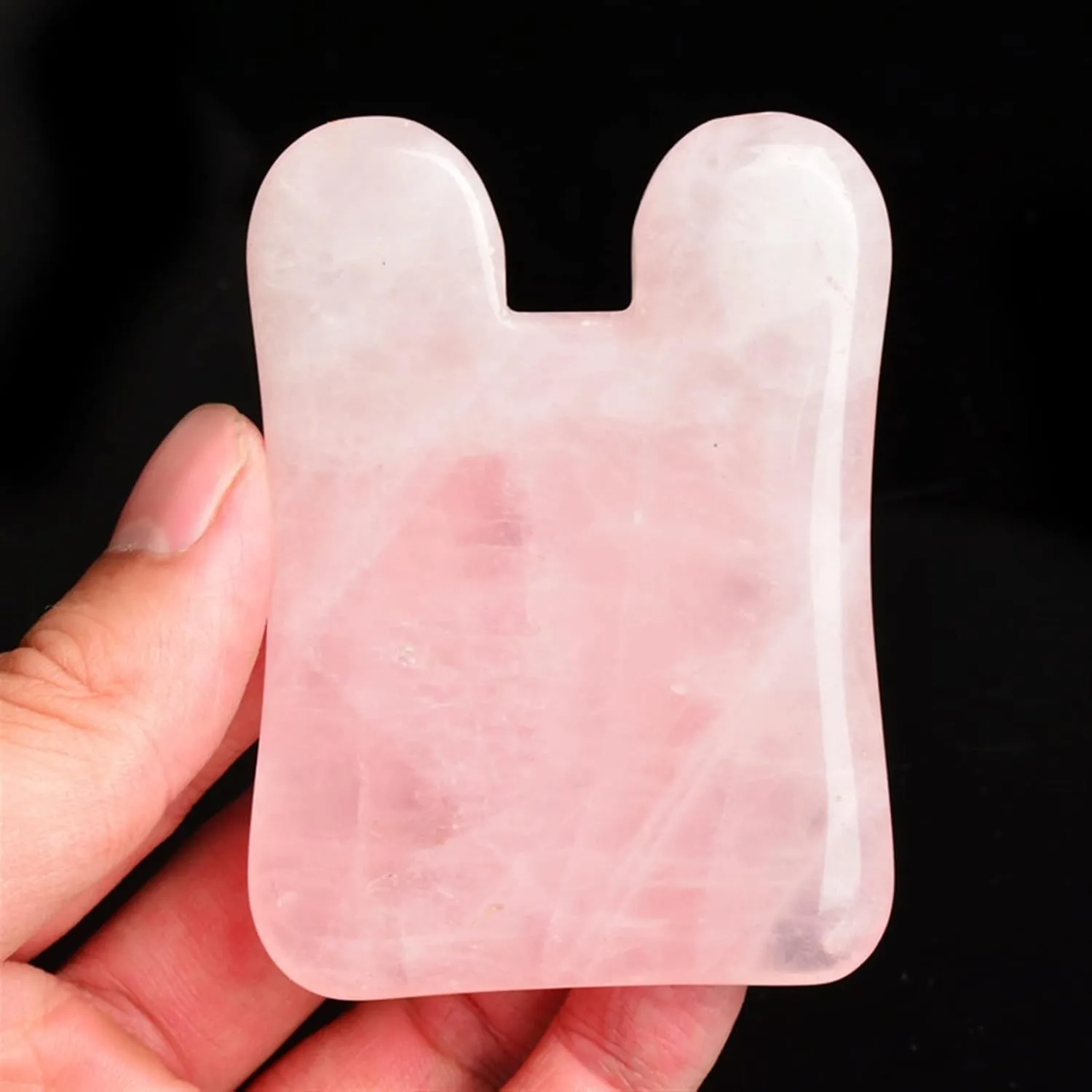 Face Massager Gua Sha Rose Quartz Jade Guasha Stone for Chin Neck Face Lifting Wrinkle Remover Skin Detox Beauty Care 1Pcs (Color : Triangle)