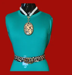 FASHION BELT, LEOPARD PRINT