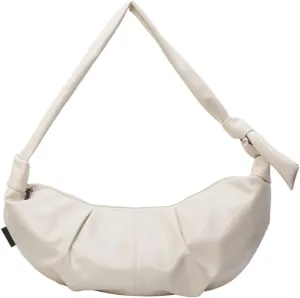 Fashion Half Moon Shaped PU Leather Crossbody Bag Large Capacity Unisex Shoulder Bags Dumpling Purse for Daily Use