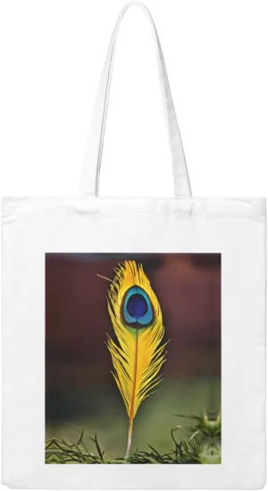 feather Print Canvas Tote Bag Reusable Tote Shoulder Bag for Vacation, Shopping, Work, Gym