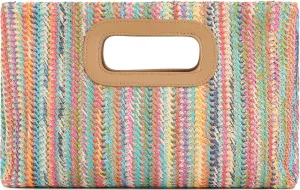 Fecialy Straw Clutch Top Handle Clutch Handbags for Women Raffia Evening Bag Woven Beach Summer Bag Crossbody Purse
