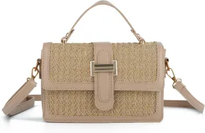 Fecialy Straw Purses for Women Straw Crossbody Bags Beach Handbag Summer Raffia Purses Woven Shoulder Clutch Bag