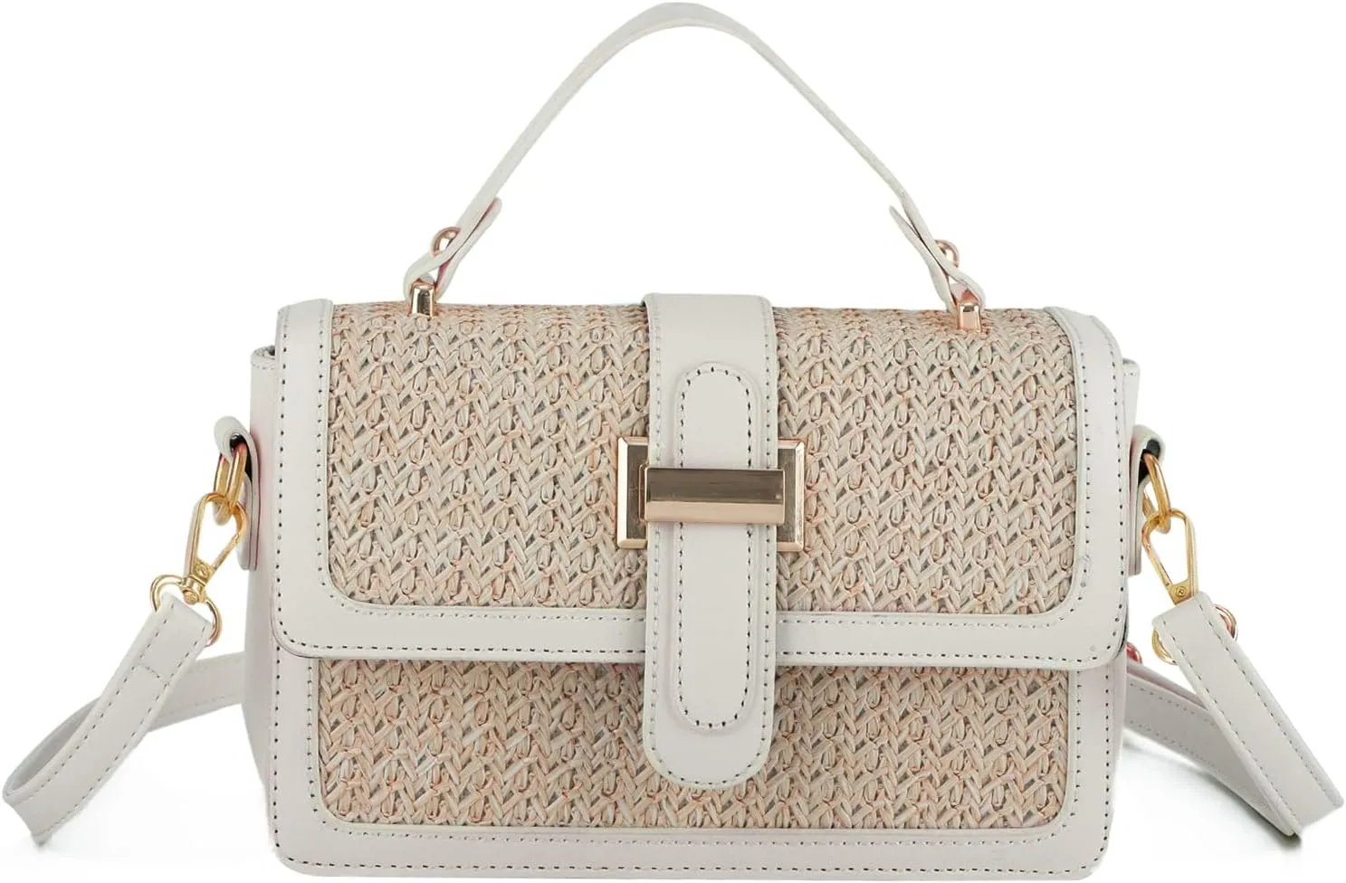 Fecialy Straw Purses for Women Straw Crossbody Bags Beach Handbag Summer Raffia Purses Woven Shoulder Clutch Bag
