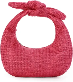 Fecialy Women Bow Purse Straw Summer Clutch Bag Beach Woven Handbags Vacation Tote Formal Party Wedding 2024 New