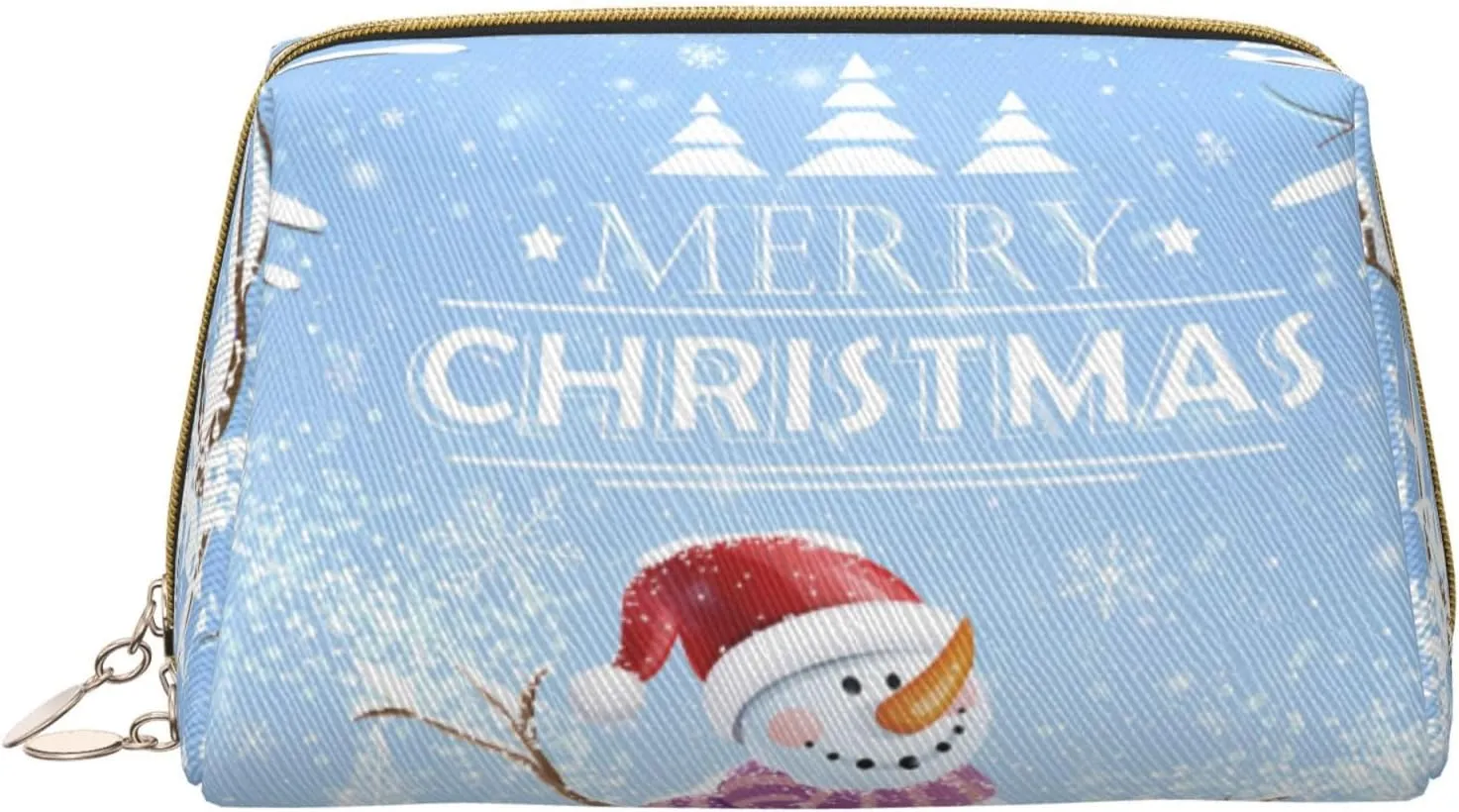 Fish Scale Waterproof leather cosmetic bag,Lizard Skin Exotic Design,large capacity and easy to care for carefor storing cosmetics, toiletries, makeup brushes,White
