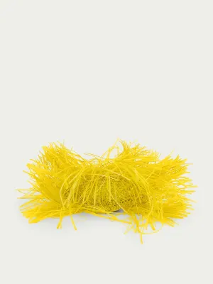 Frayed seashell clutch