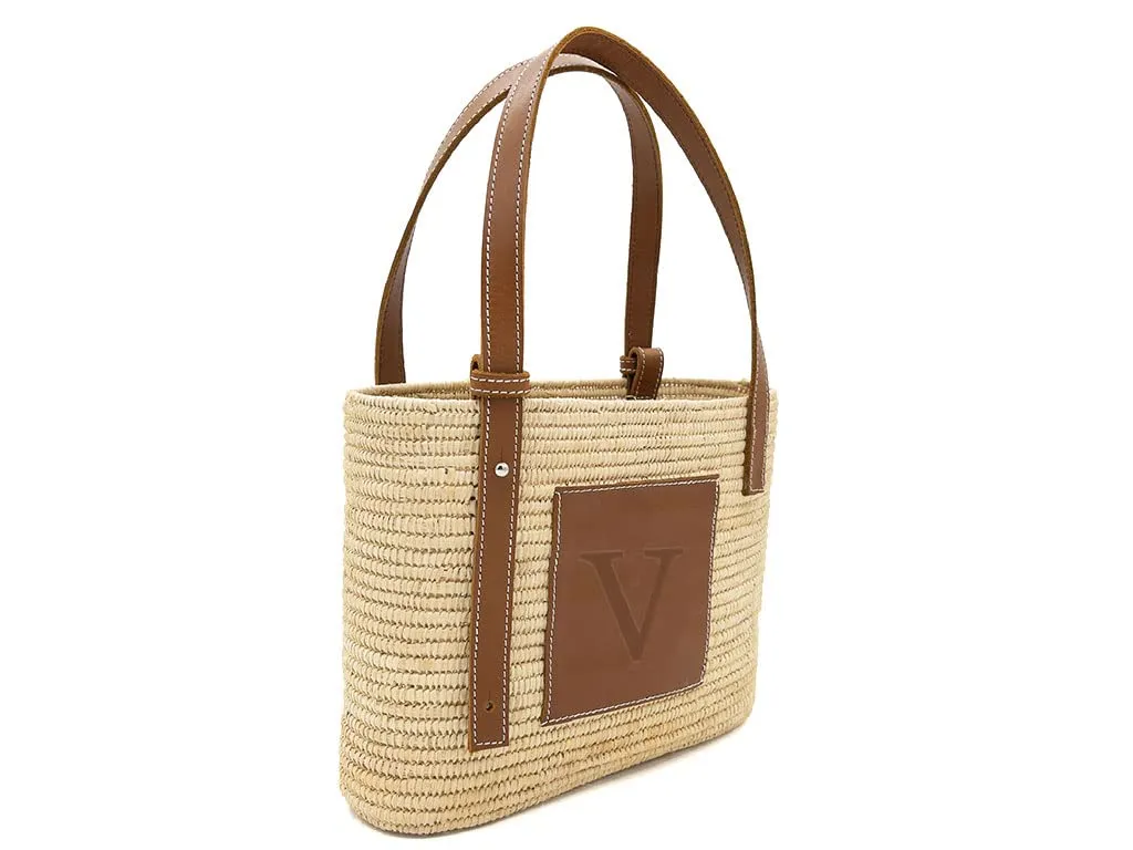 FRENCH BASKET luxury raffia bag with leather handles, beach bag, straw bag, summer bag