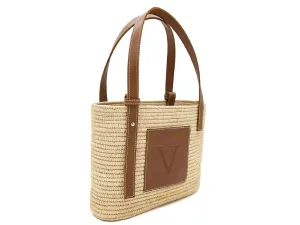 FRENCH BASKET luxury raffia bag with leather handles, beach bag, straw bag, summer bag