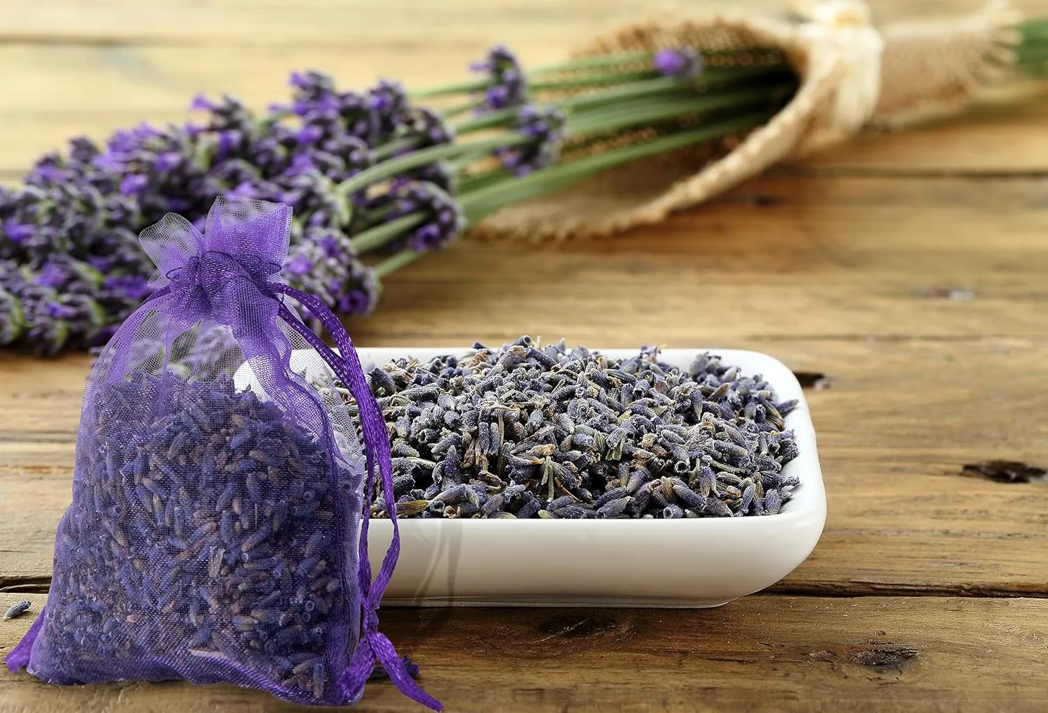 French Lavender Sachets for Drawers and Closets Fresh Scents, Set of 36, Home Fragrance Sachet for Closets and Drawers, Purple, LV-C-36-1