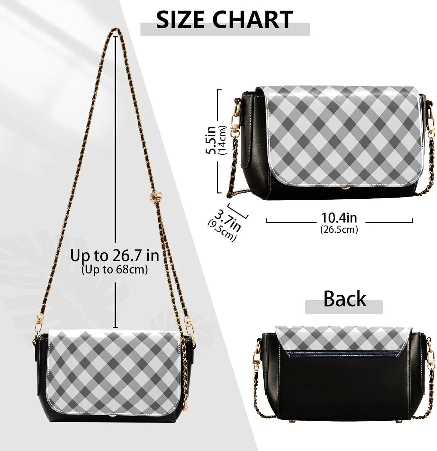 GAIGEO Arch Adorned with Flowers、 Leather Crossbody Purses for Women Trendy, Women's Shoulder Bag, Leather Crossbody Bag