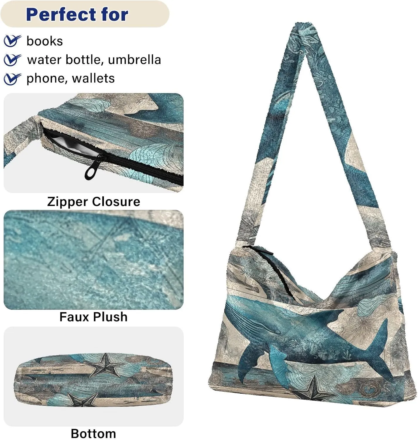 GAIGEO Cute Cat Behind Broken Wall Women's Bag, Crossbody Bookbag for Women, Womens Outdoor Bag
