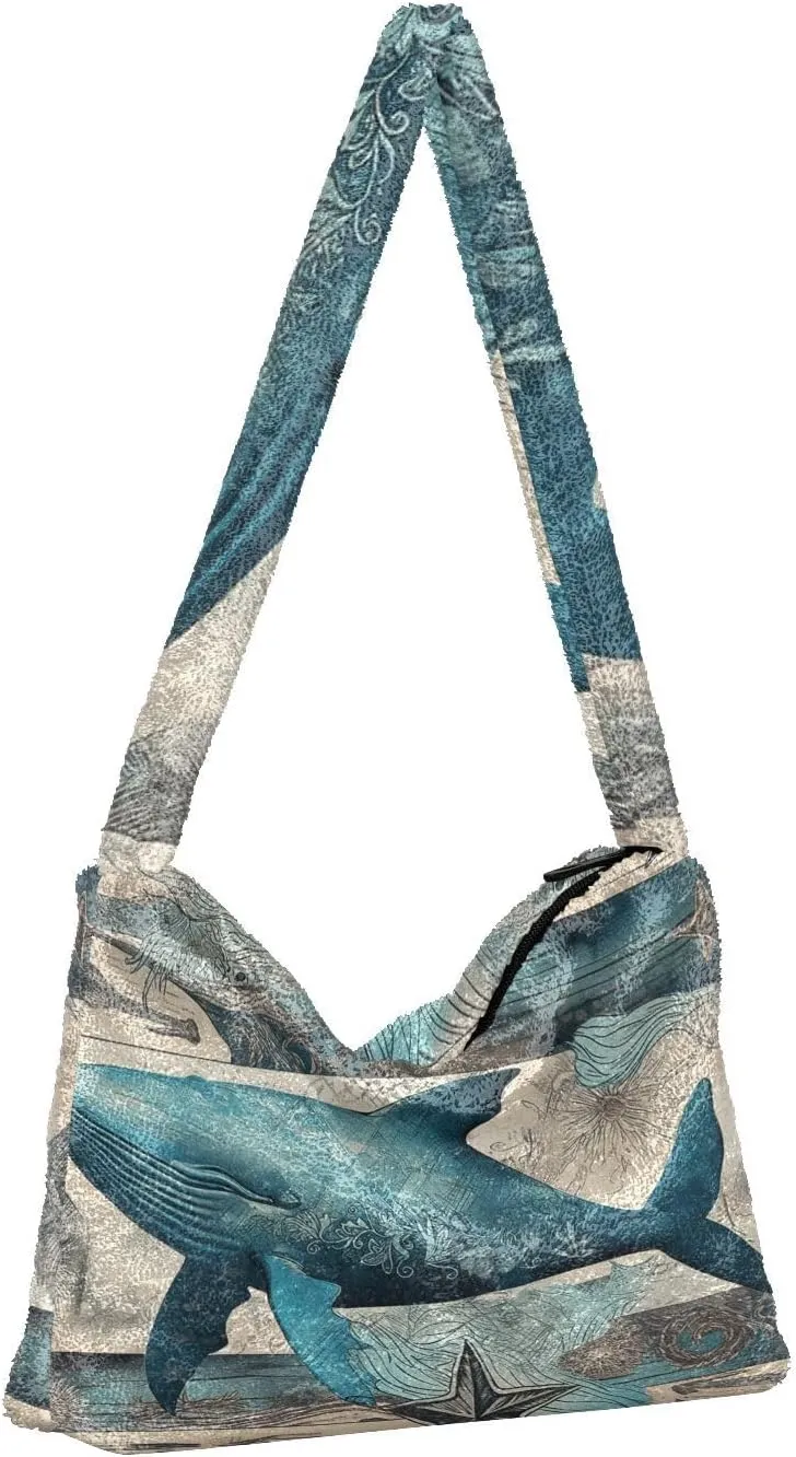 GAIGEO Cute Cat Behind Broken Wall Women's Bag, Crossbody Bookbag for Women, Womens Outdoor Bag