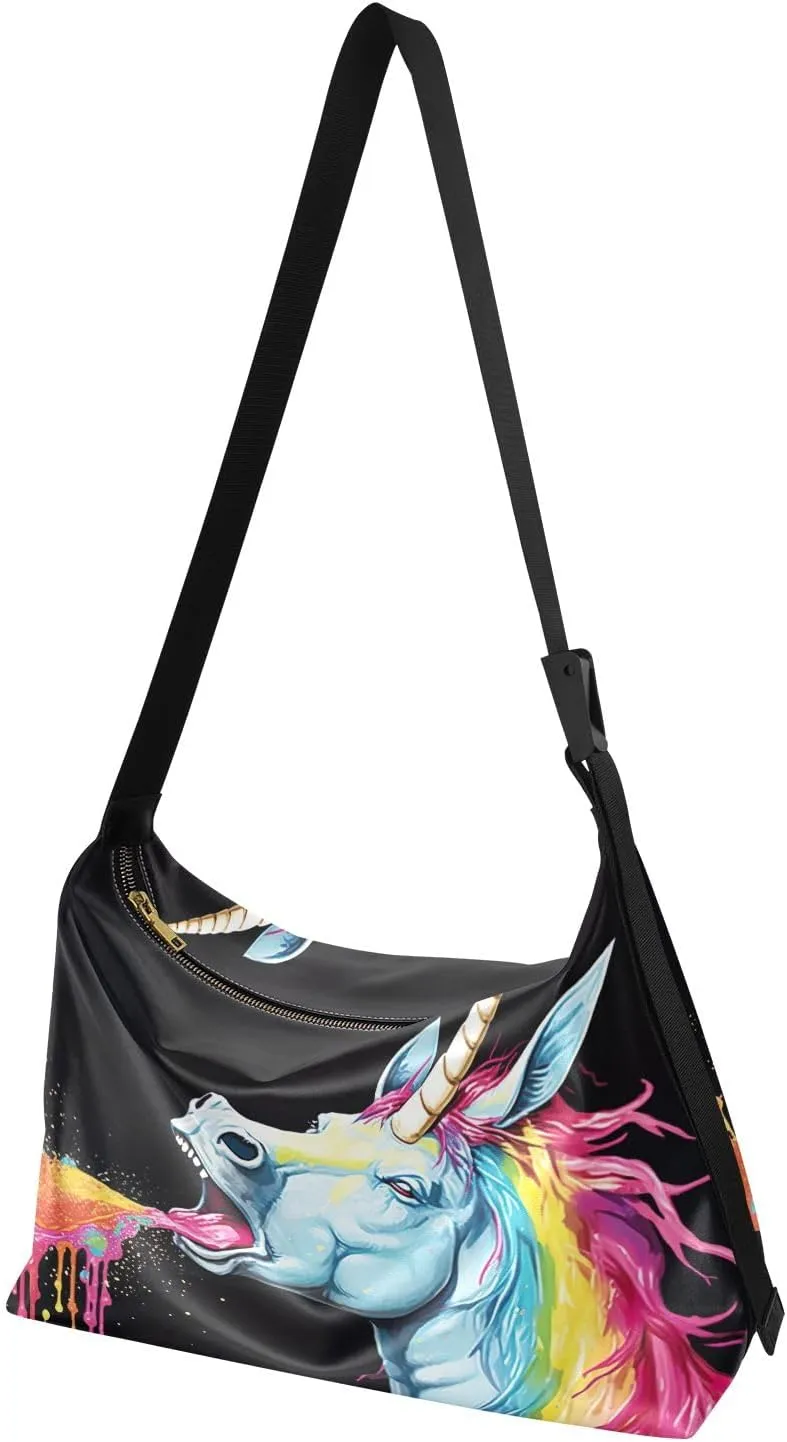 GAIGEO Exotic Red Birds Crossbody Bag with Wide Strap, Leather Crossbody Shoulder Bag, Womens Shoulder Bag with Pockets